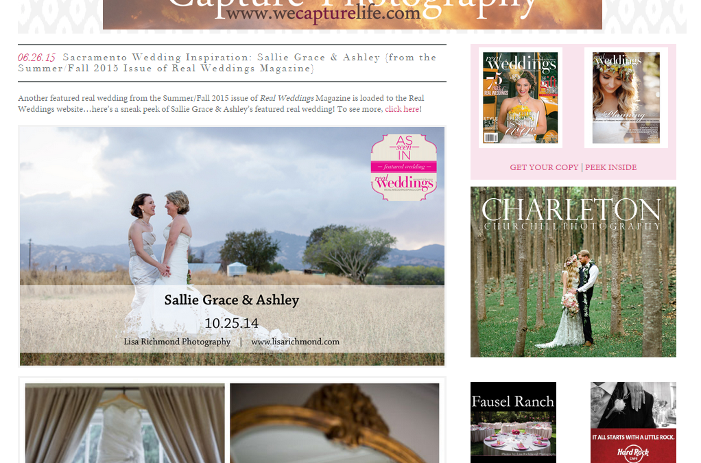 Sallie Grace & Ashley’s Autumn Elegance Wedding Featured in Real Weddings Magazine